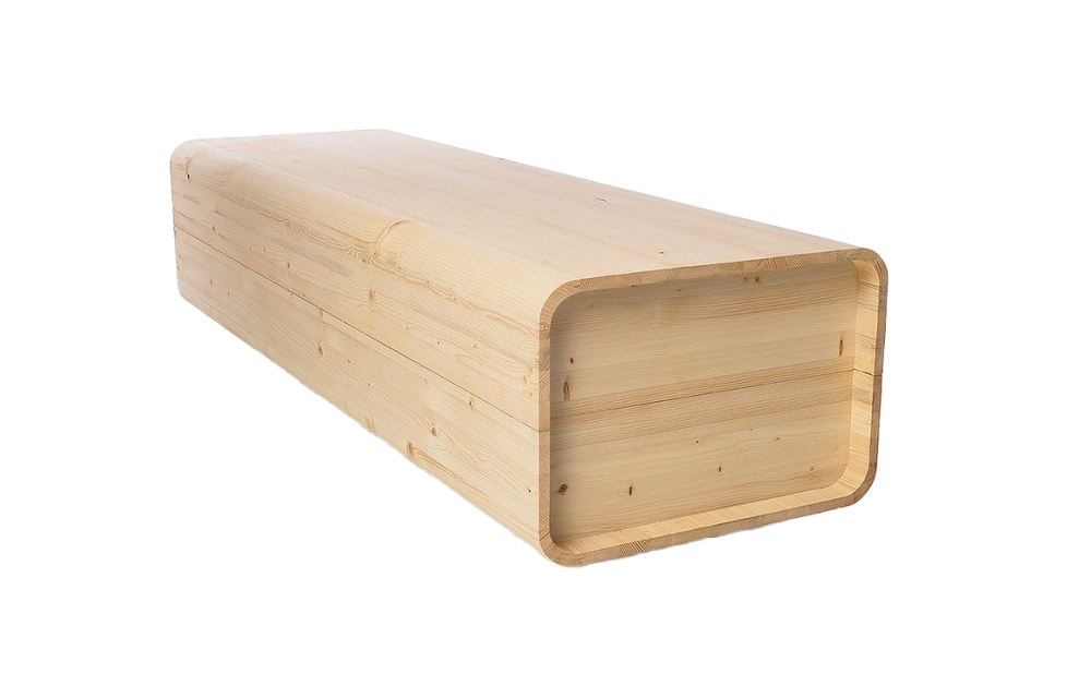 Optimistic Coffin Natur geölt, geschlossen in Schrägansicht