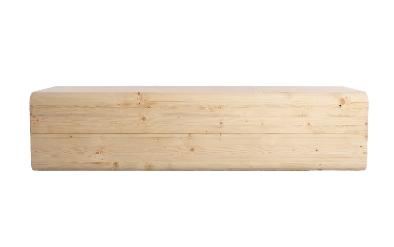 Optimistic Coffin Natur geölt in der Seitenansicht