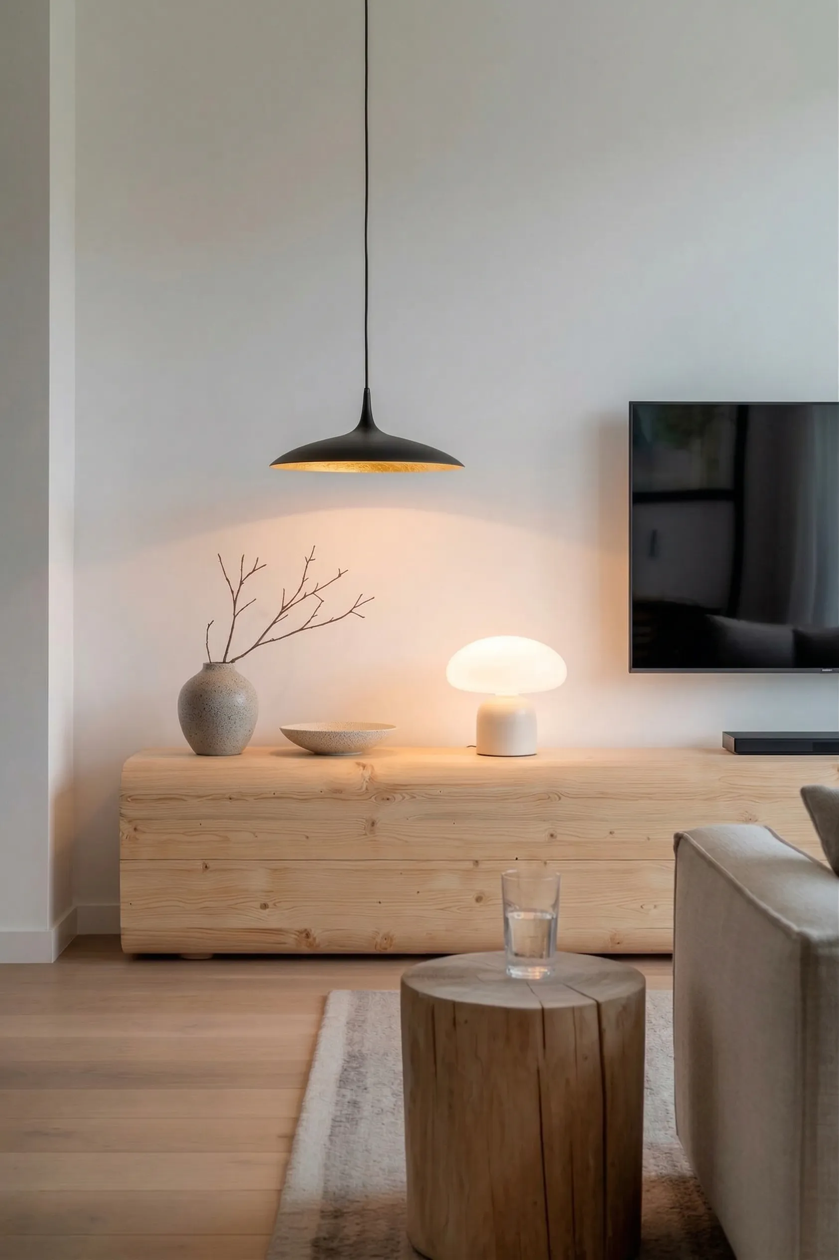 Optimistic Coffin Natur geölt als Sideboard im Wohnzimmer