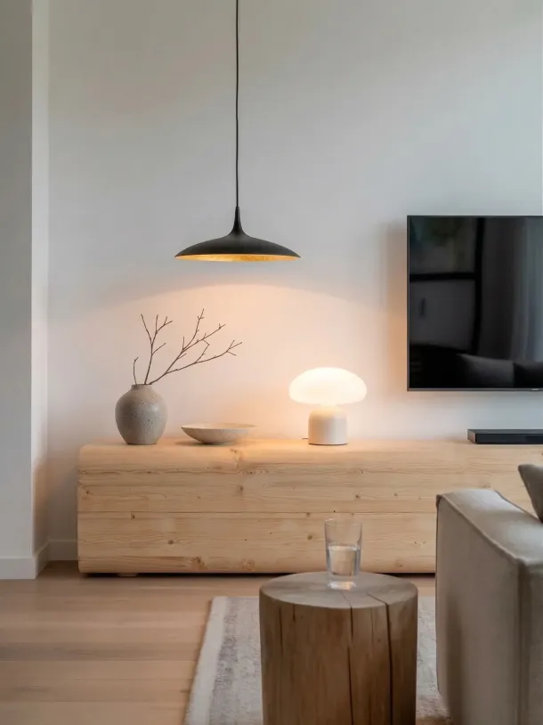 Optimistic Coffin Natur geölt als Sideboard im Wohnzimmer